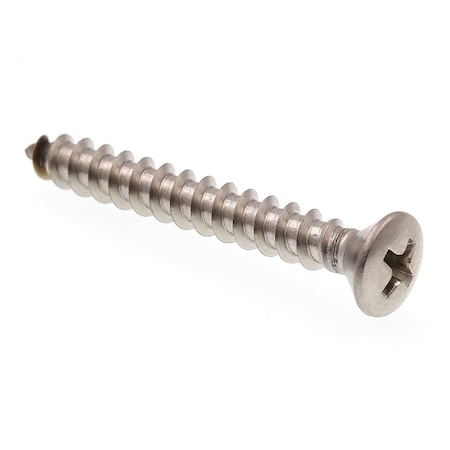 Sheet Metal Screw Self-Tap Oval Head Phil Dr #10 X 1-1/2in 18-8 Stainless Steel 25PK